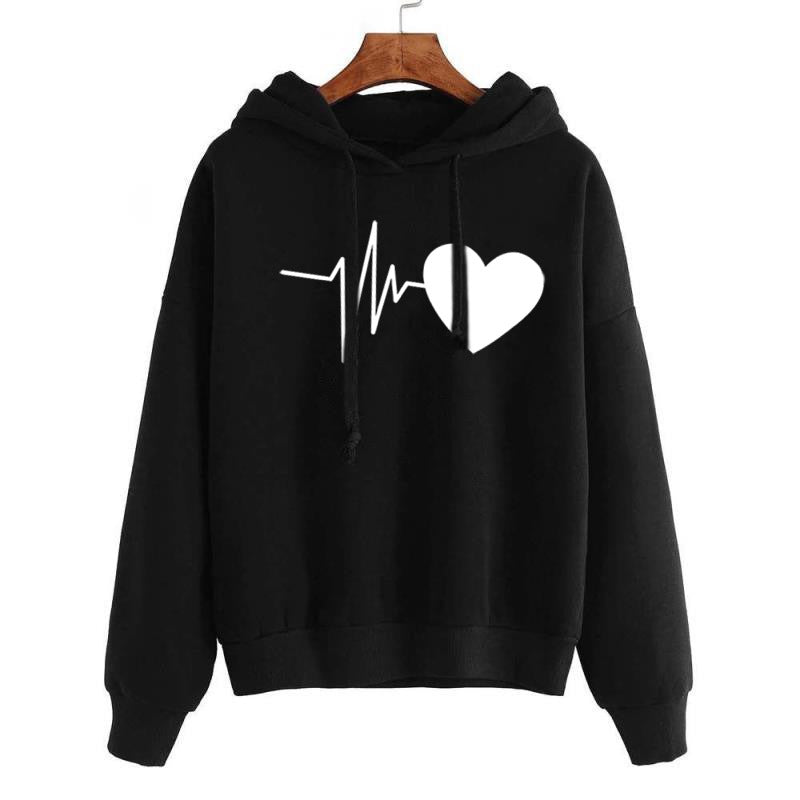 Daisy Prescott | Heart Print Burgundy Hoodie