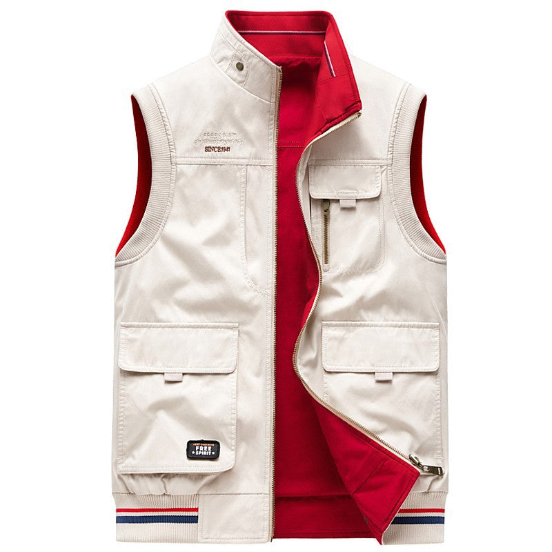 Nigel Ashbourne | Cotton Multi-Pocket Utility Vest for Men