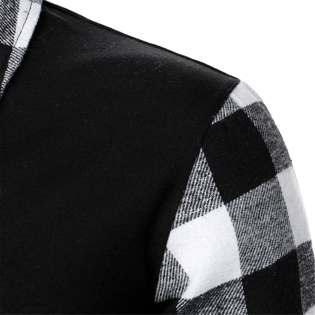 Desmond Fairclough | Quarter-Zip Plaid Panel Polo Shirt