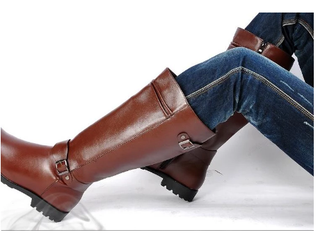 Nigel Hartwell | Black Leather Knee-High Riding Boots
