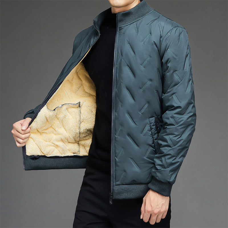 Rowan Bancroft | Fleece-Lined Stand Collar Quilted Coat