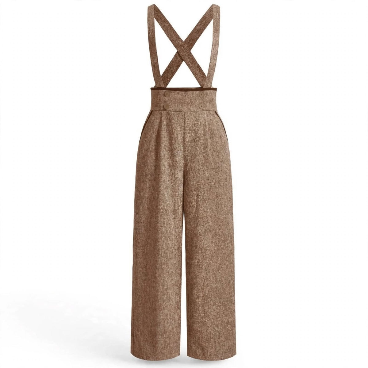 Nadia Thorne | Vintage Wide-Leg Jumpsuit With Suspender Straps