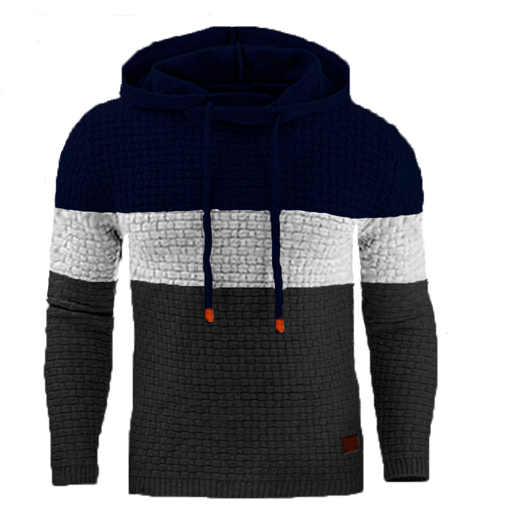 Callum Bracewell | Colour-Block Jacquard Knit Hoodie