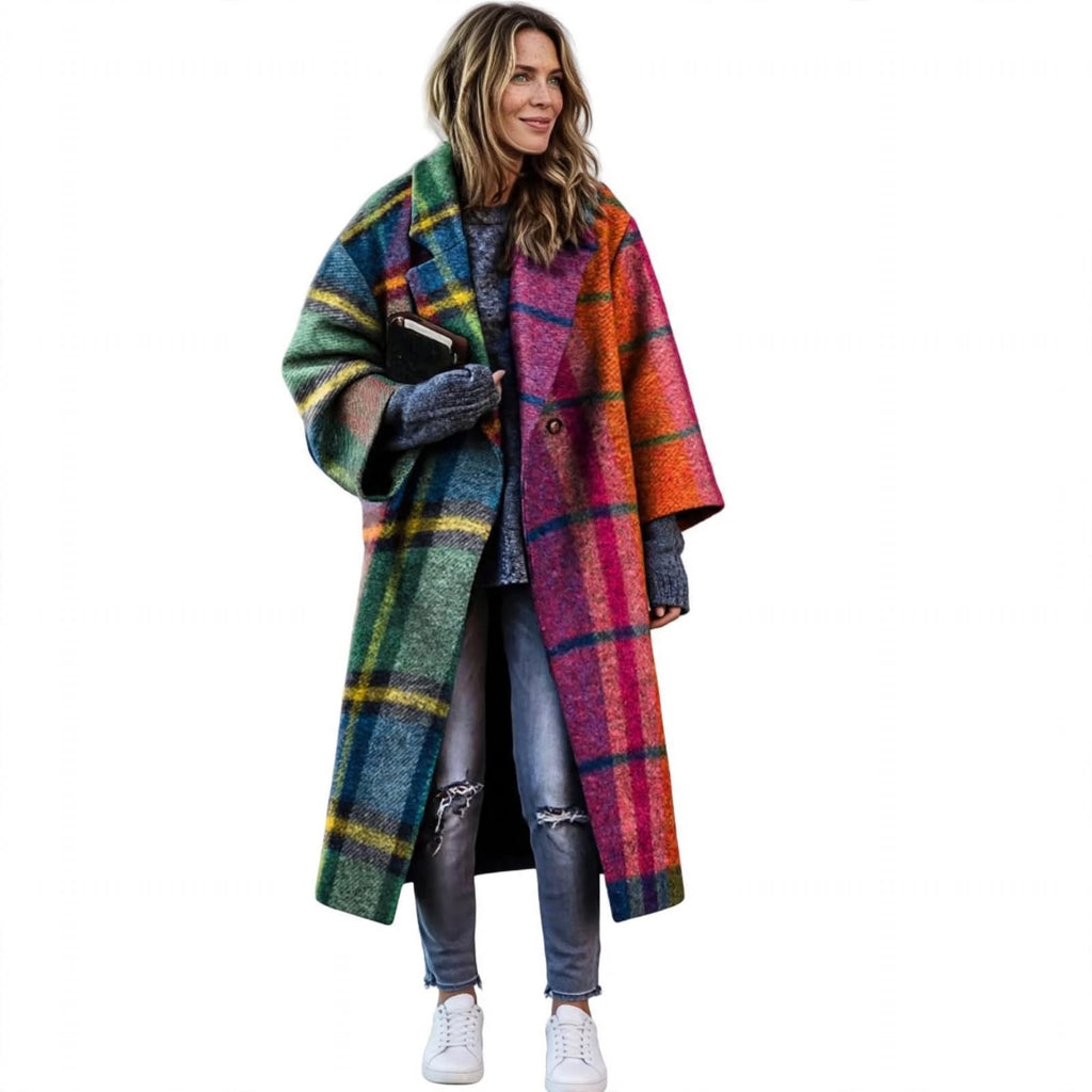 Marina Holloway | Oversized Plaid Longline Coat