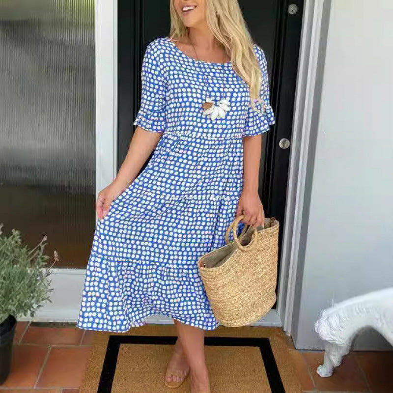 Phoebe Kingsley | Polka Dot Tiered Midi Dress