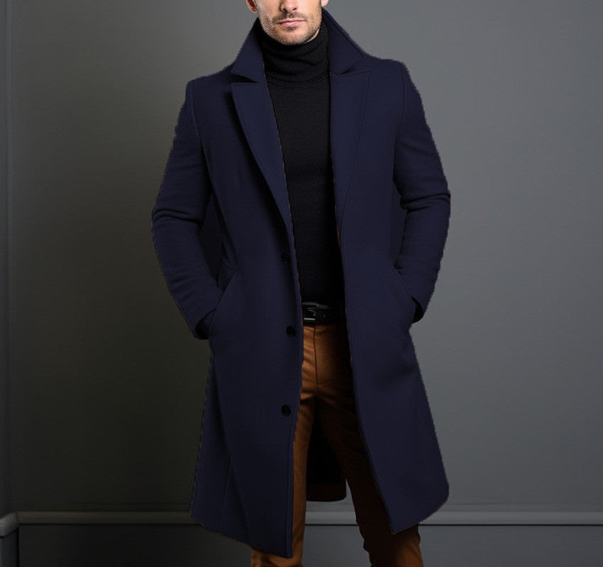 Barnaby Fenshaw | Wool-Blend Mens Coat With Notch Lapel