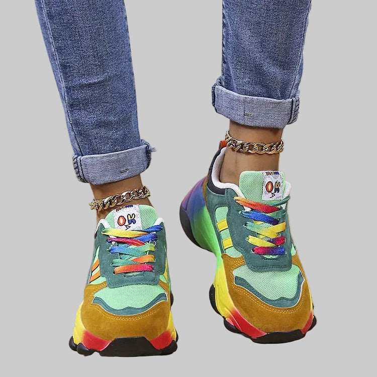 Women's Colourful Trainers with Wide Toe Box and Cushioned Sole