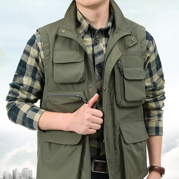 Malcolm Sheridan | Multi-Pocket Utility Vest for Men