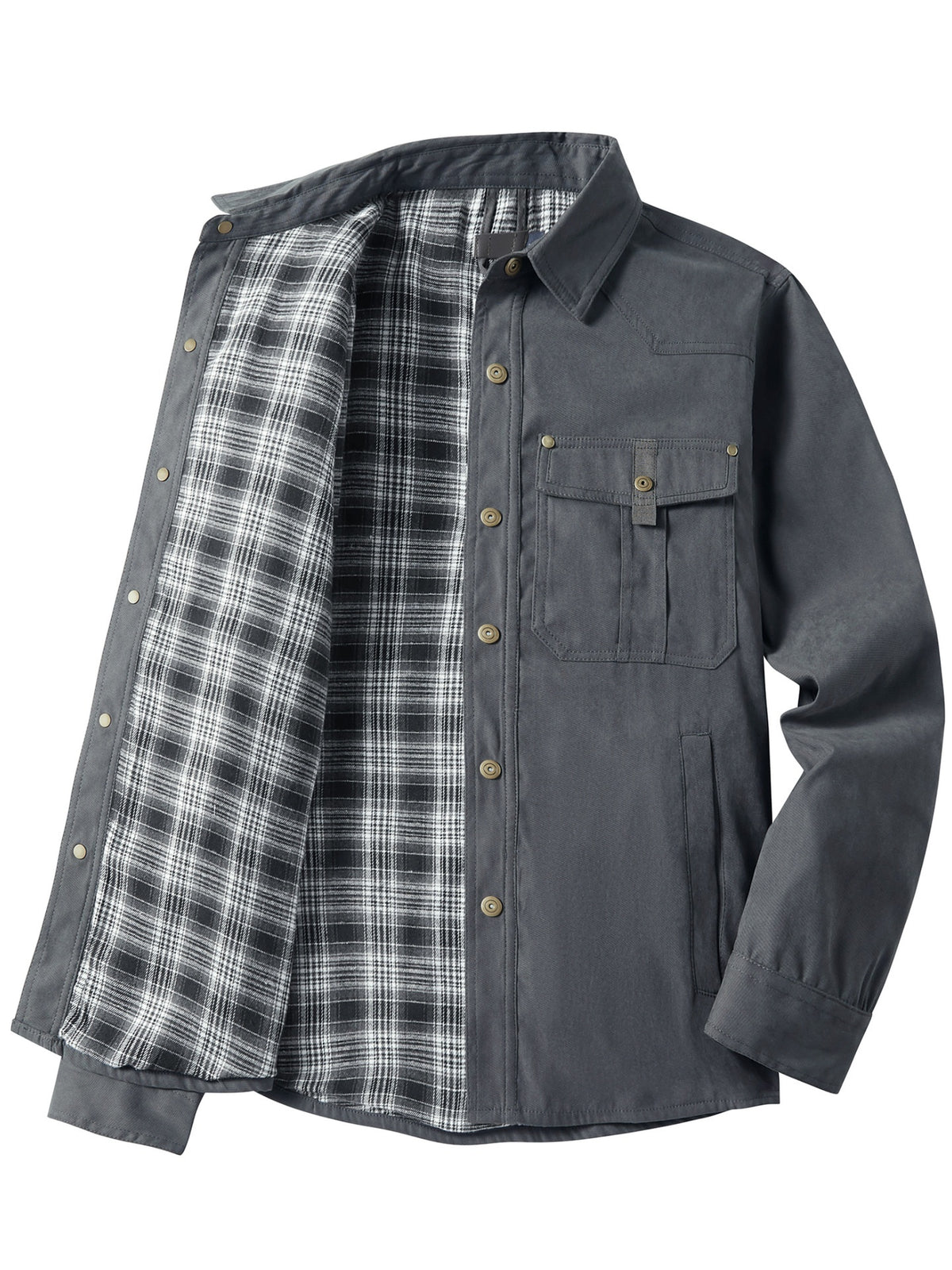 Nathaniel Reed | Plaid-Lined Flannel Shirt Jacket for Men