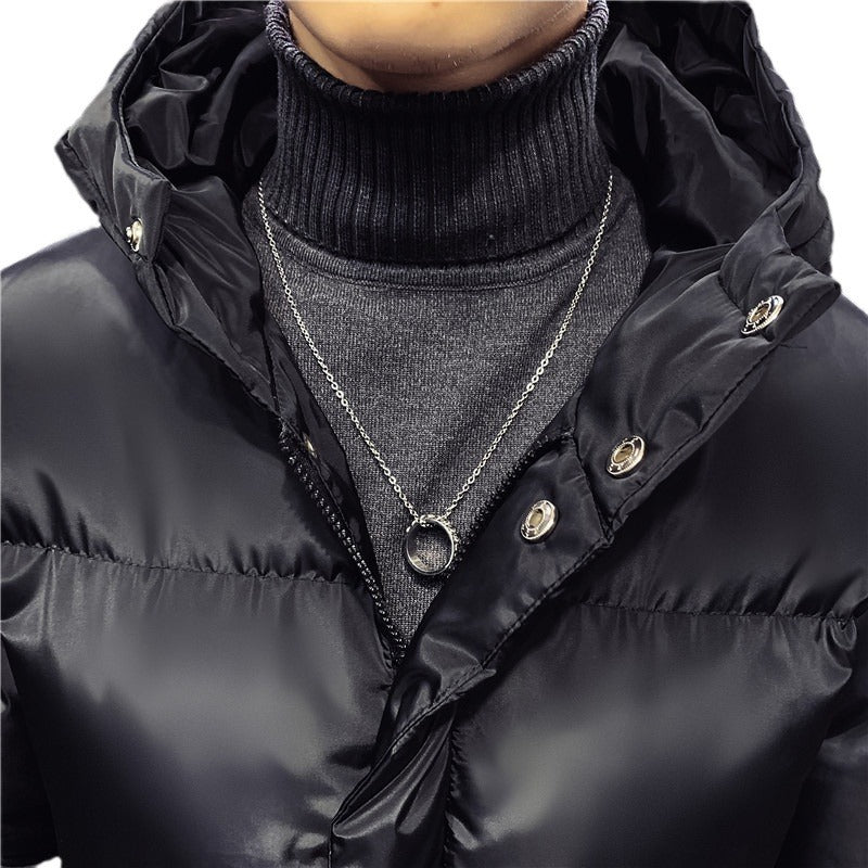 Rowan Kettering | Longline Puffer Mens Coat with Stand Collar