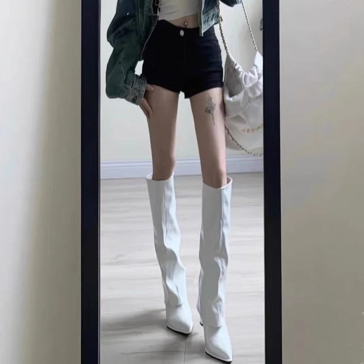 Phoebe Ainsley | Patent Leather Knee-High Stiletto Boots