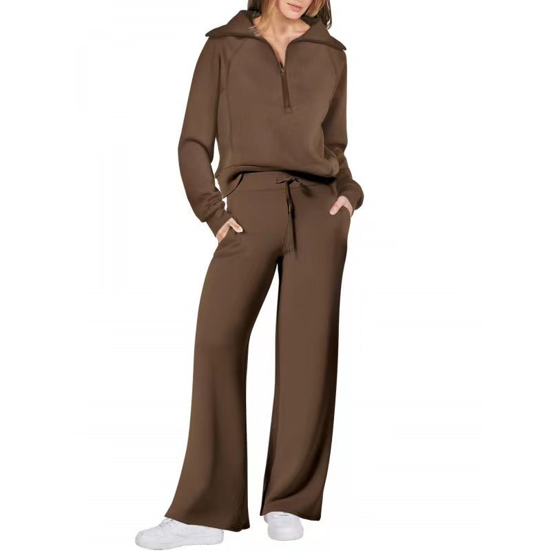 Harriet Griffiths | Half-Zip Hoodie & Wide-Leg Trousers Co-ord Set