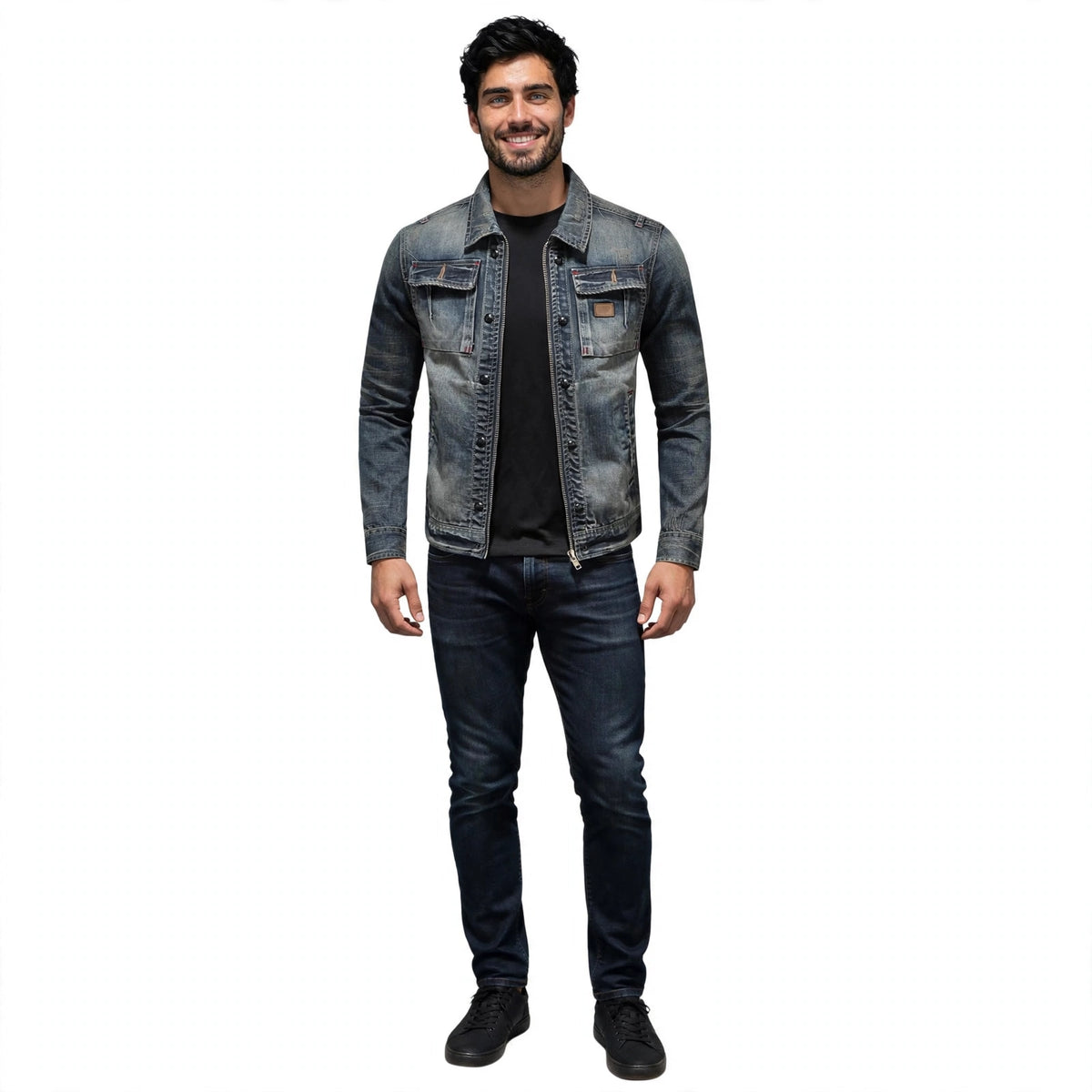 Duncan Marlowe | Vintage Wash Denim Mens Jacket