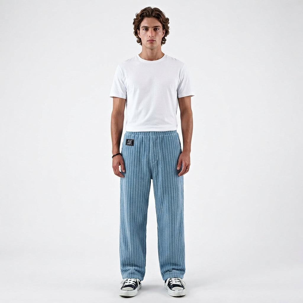 Callum Pratt | Classic Corduroy Wide-Leg Trousers For Men