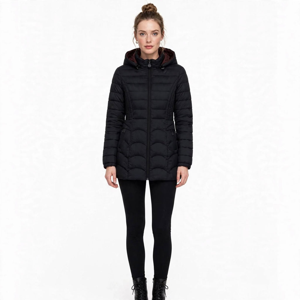 Bridget Halloway | Quilted Puffer Coat With Hood