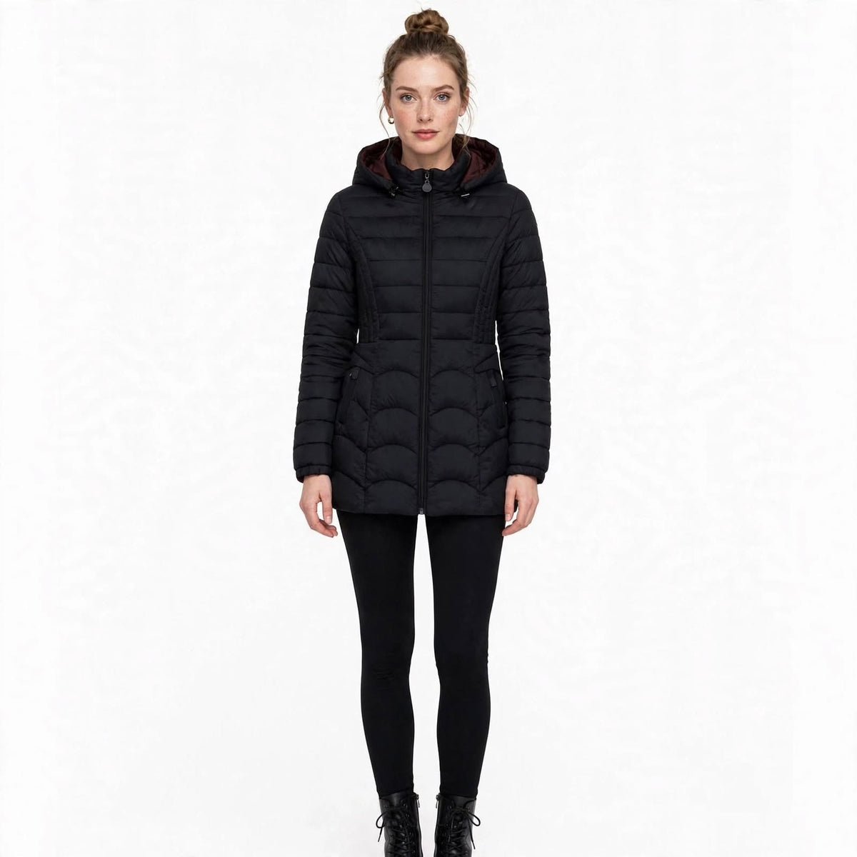 Bridget Halloway | Quilted Puffer Coat With Hood