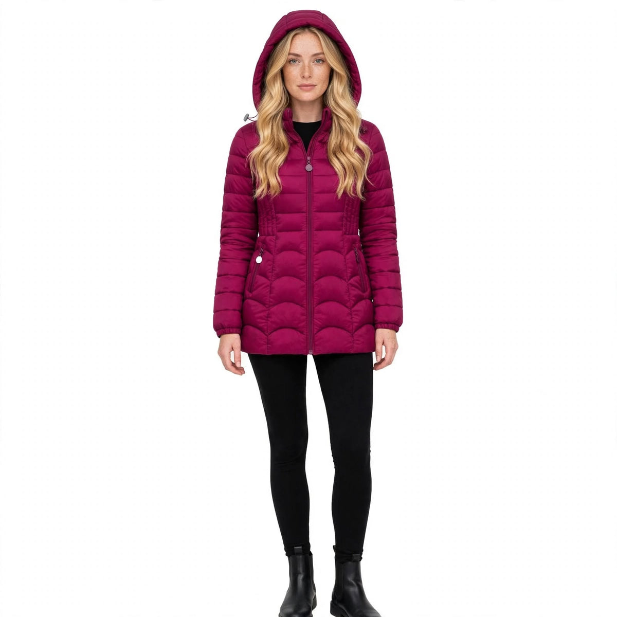 Bridget Halloway | Quilted Puffer Coat With Hood