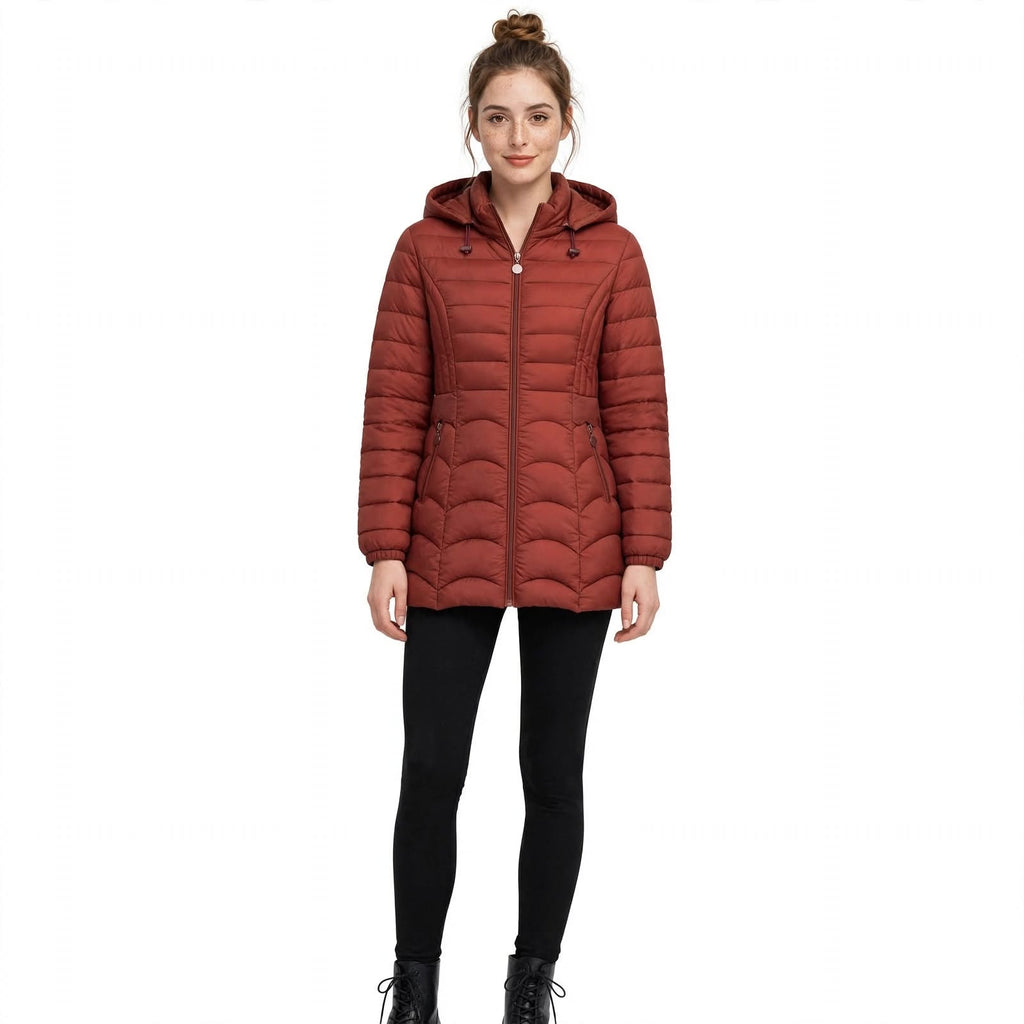 Bridget Halloway | Quilted Puffer Coat With Hood
