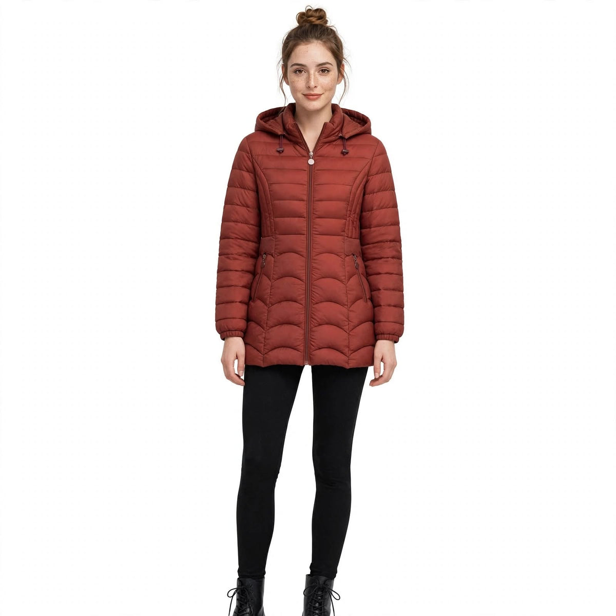 Bridget Halloway | Quilted Puffer Coat With Hood
