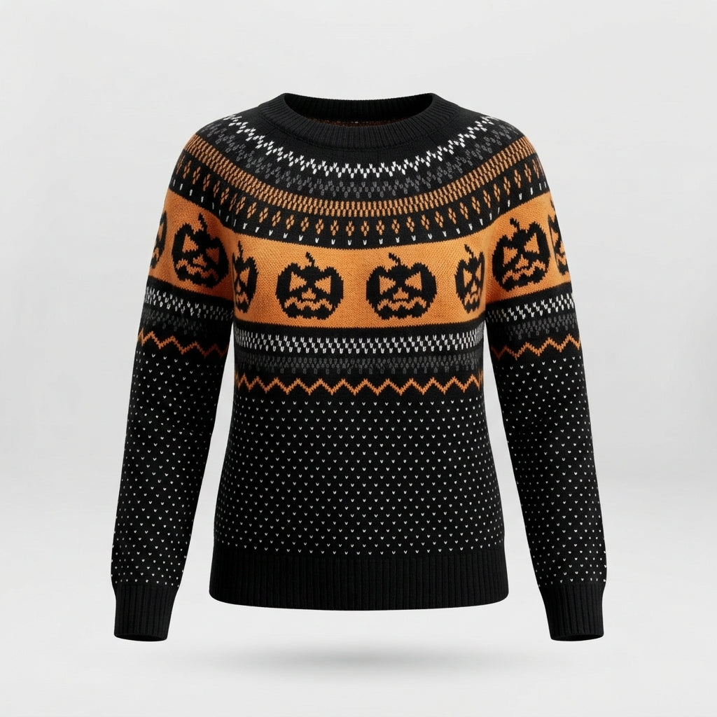 Beatrice Fenton | Pumpkin Fair Isle Sweater