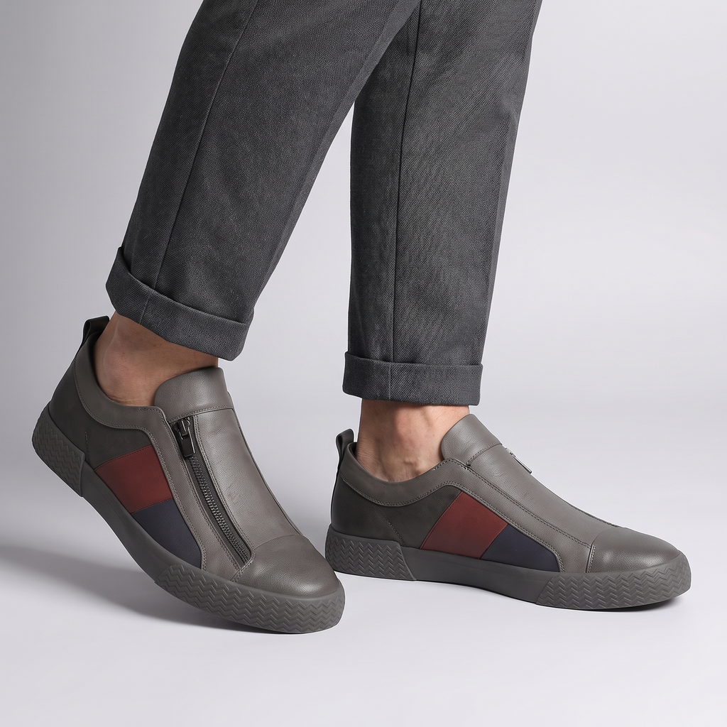 Nathaniel Doyle | Leather Colour-Block Sneakers For Men