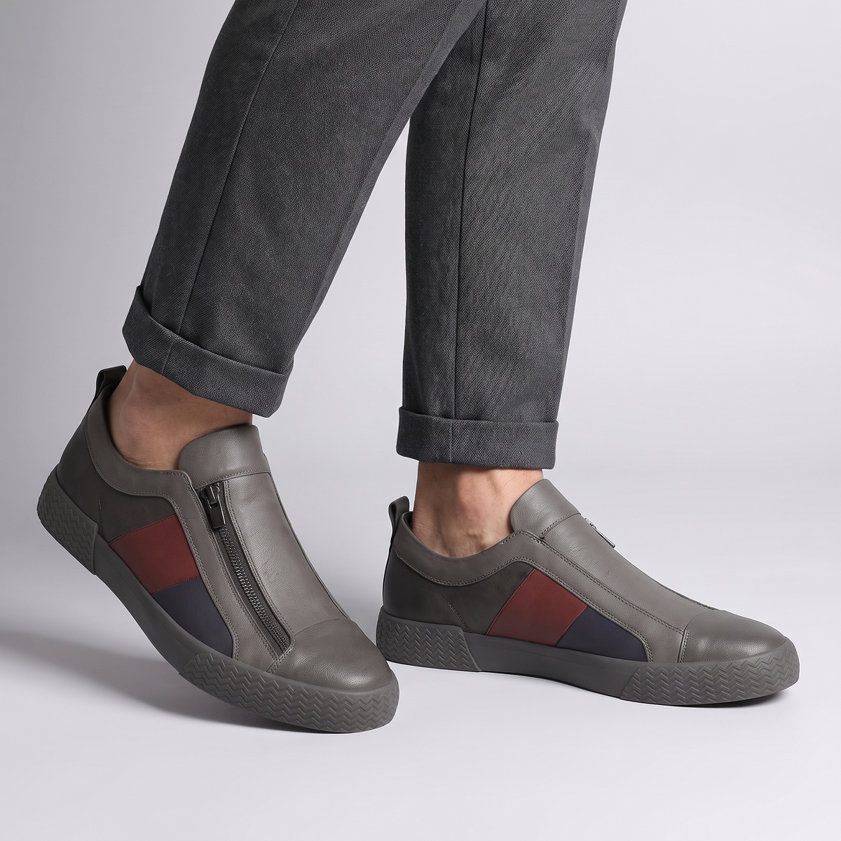 Nathaniel Doyle | Leather Colour-Block Sneakers For Men