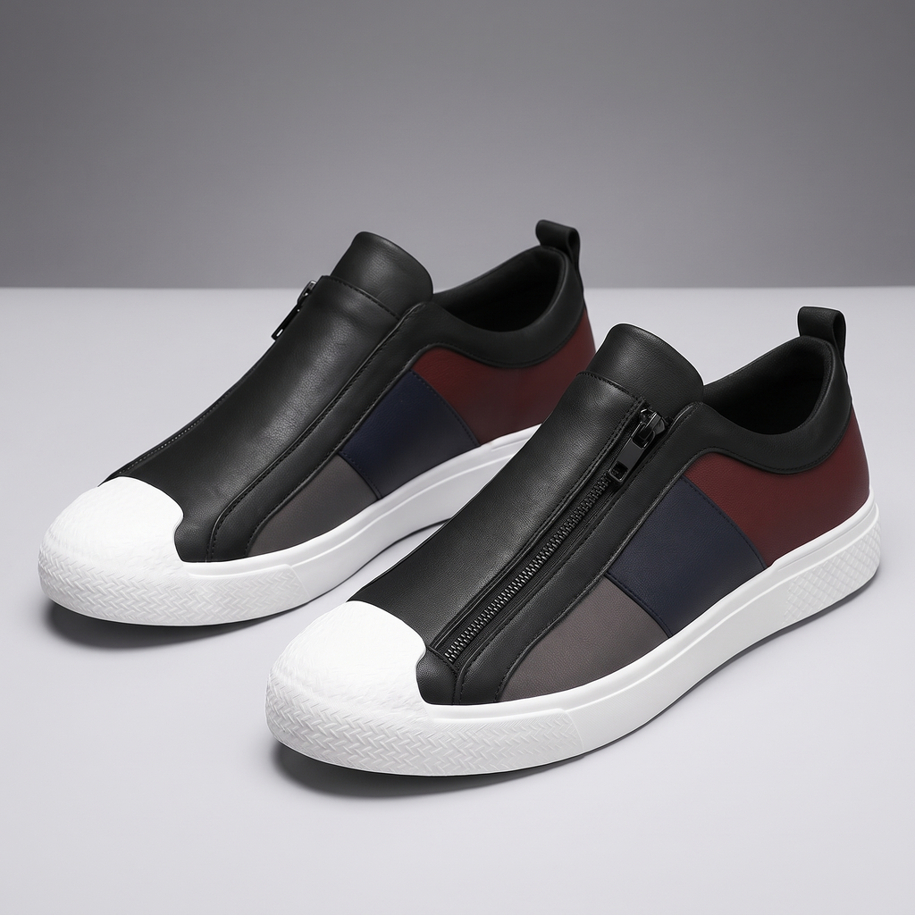 Nathaniel Doyle | Leather Colour-Block Sneakers For Men