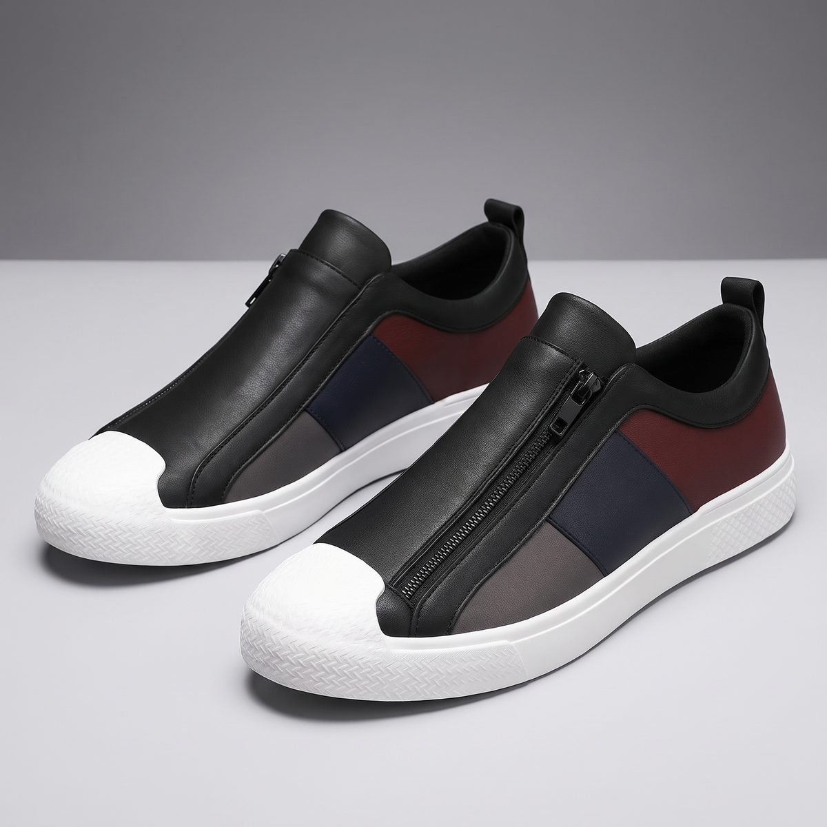 Nathaniel Doyle | Leather Colour-Block Sneakers For Men