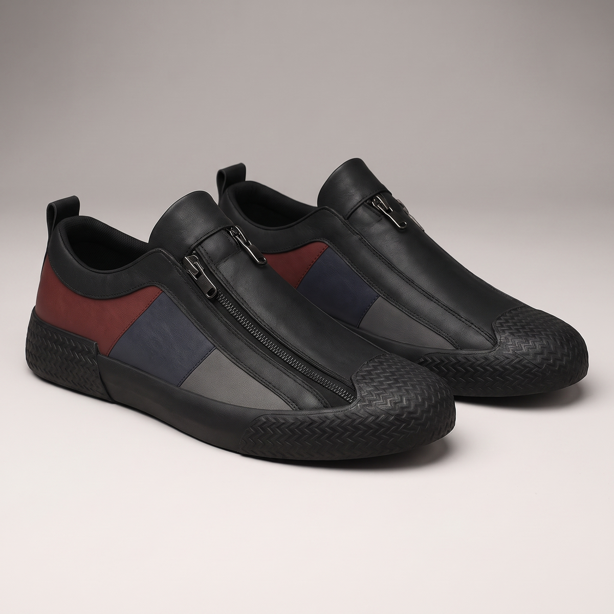Nathaniel Doyle | Leather Colour-Block Sneakers For Men