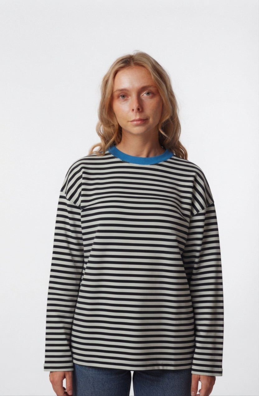 Cassandra Whitlock | Striped Colour-Block Pullover Sweater