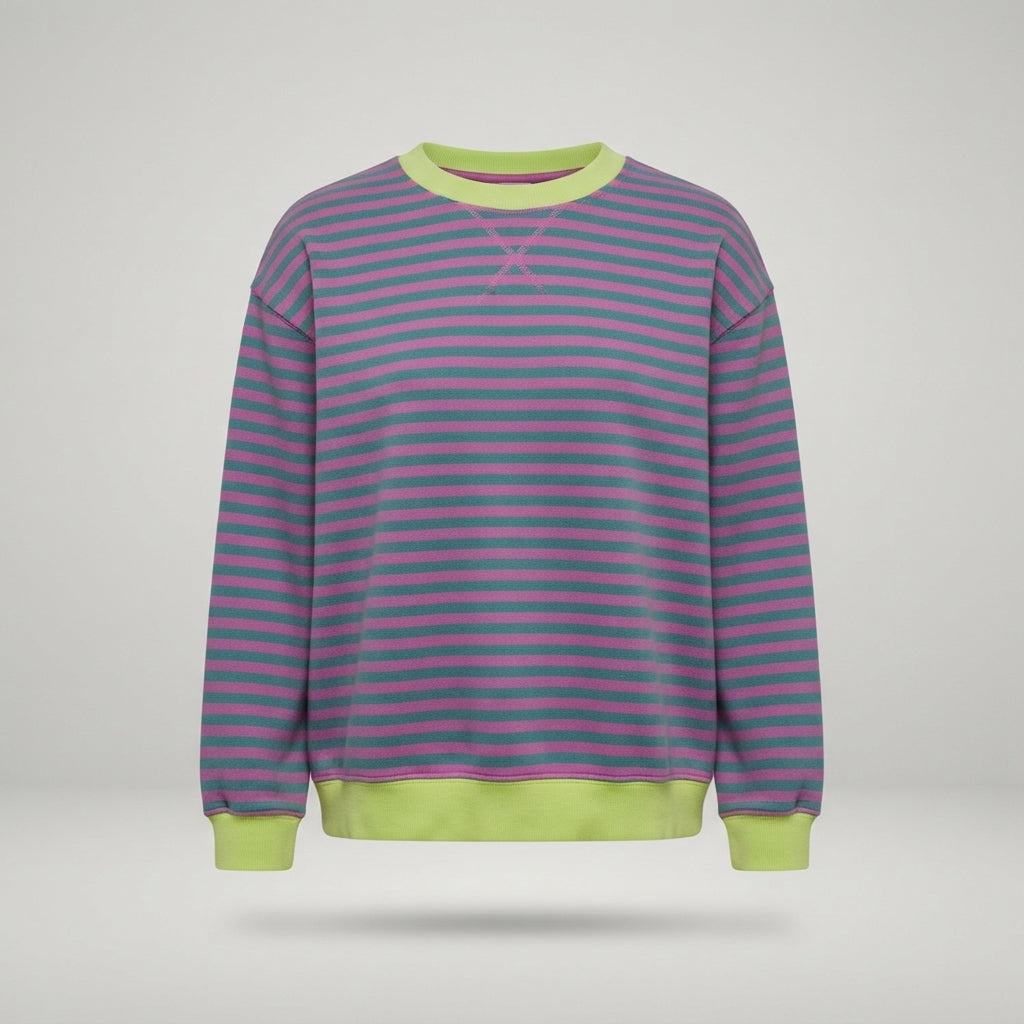 Cassandra Whitlock | Striped Colour-Block Pullover Sweater