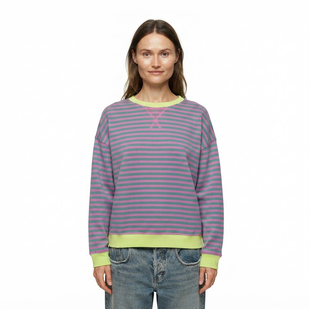 Cassandra Whitlock | Striped Colour-Block Pullover Sweater