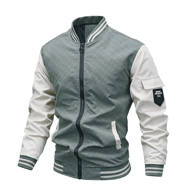 Barnaby Osgood | Colour-Block Mens Jacket With Varsity Trim
