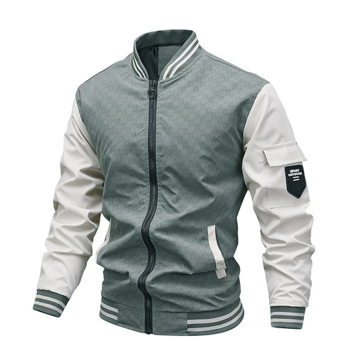 Barnaby Osgood | Colour-Block Mens Jacket With Varsity Trim