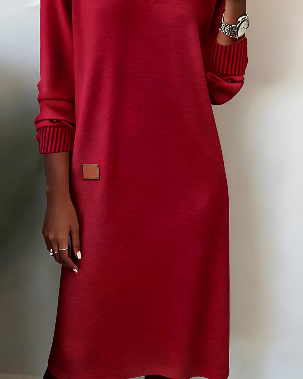 Tamsin Fairbrother | Oversized V-Neck Knit Dress