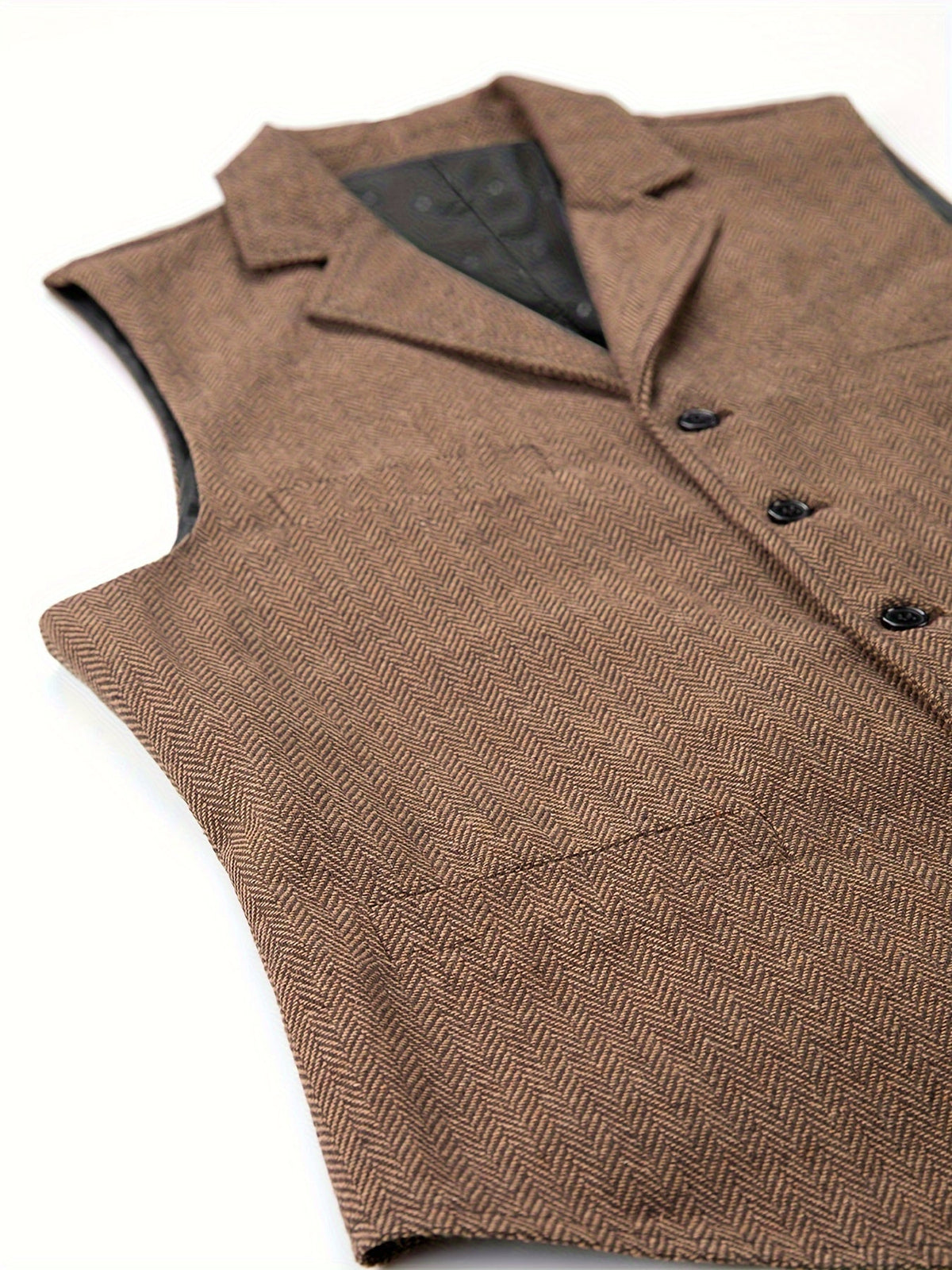 Tobias Sterling | Herringbone Wool Waistcoat for Men