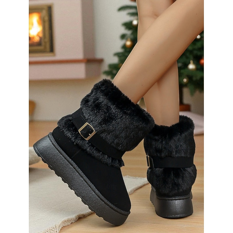 Olivia Wilson | Cozy Fur-Trimmed Snow Boots
