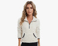 Cecily Morris | Fluffy Quarter-Zip Sherpa Sweater