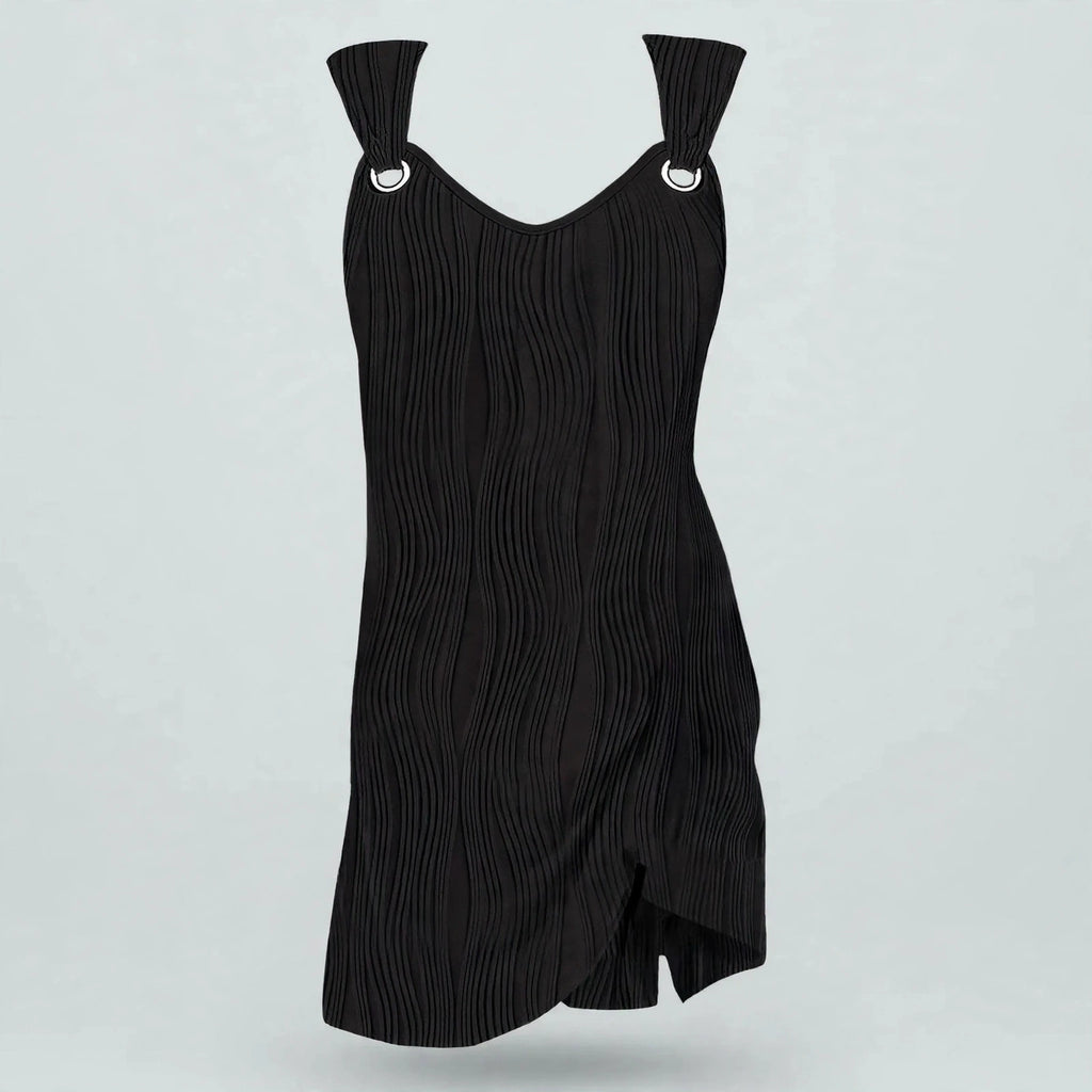 Beatrix Langley | Ribbed Mini Dress With O-Ring Straps