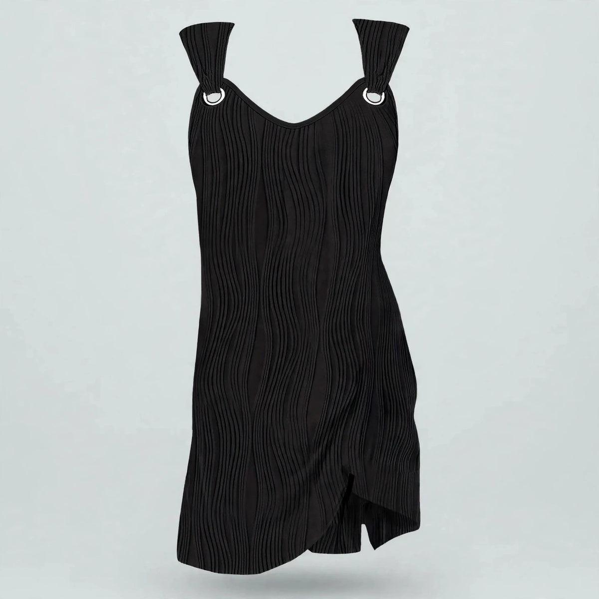 Beatrix Langley | Ribbed Mini Dress With O-Ring Straps