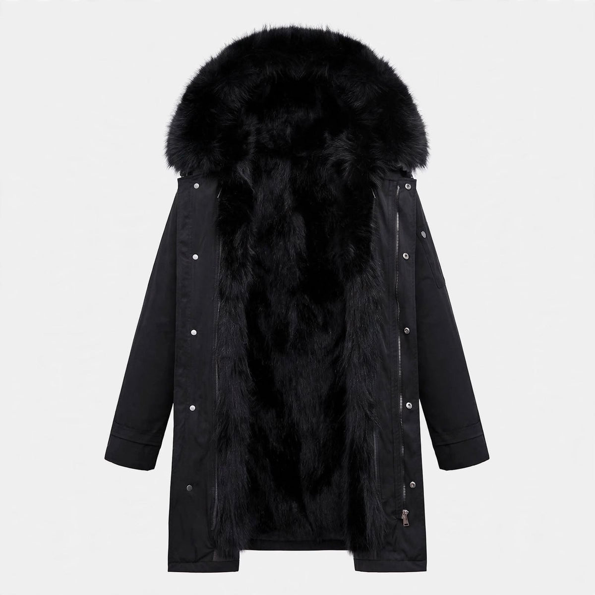 Duncan Holloway | Faux Fur Hooded Mens Coat
