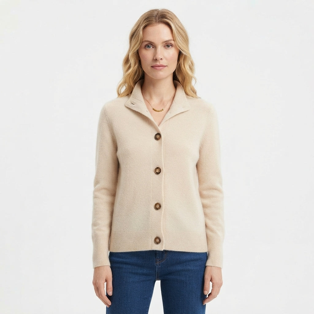 Charlotte Baxter | Refined Collared Button Cardigan