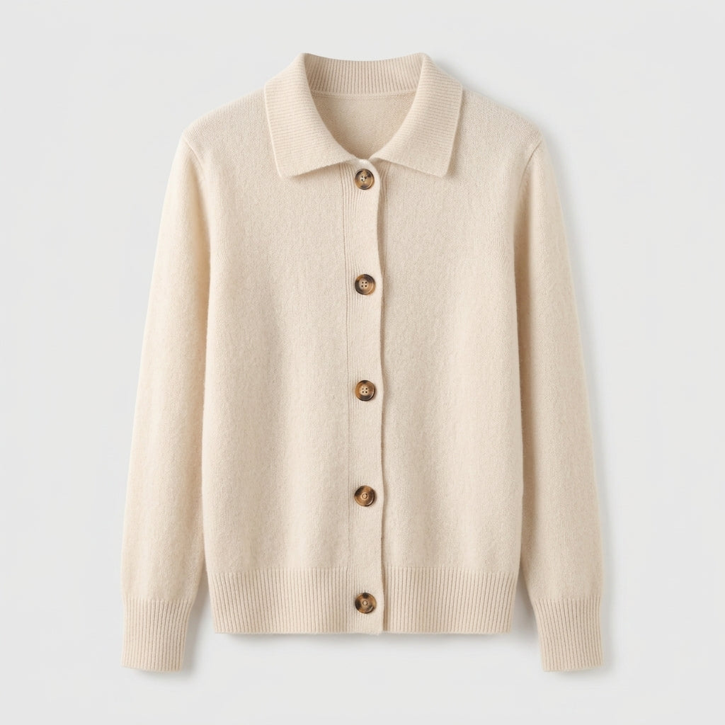 Charlotte Baxter | Refined Collared Button Cardigan