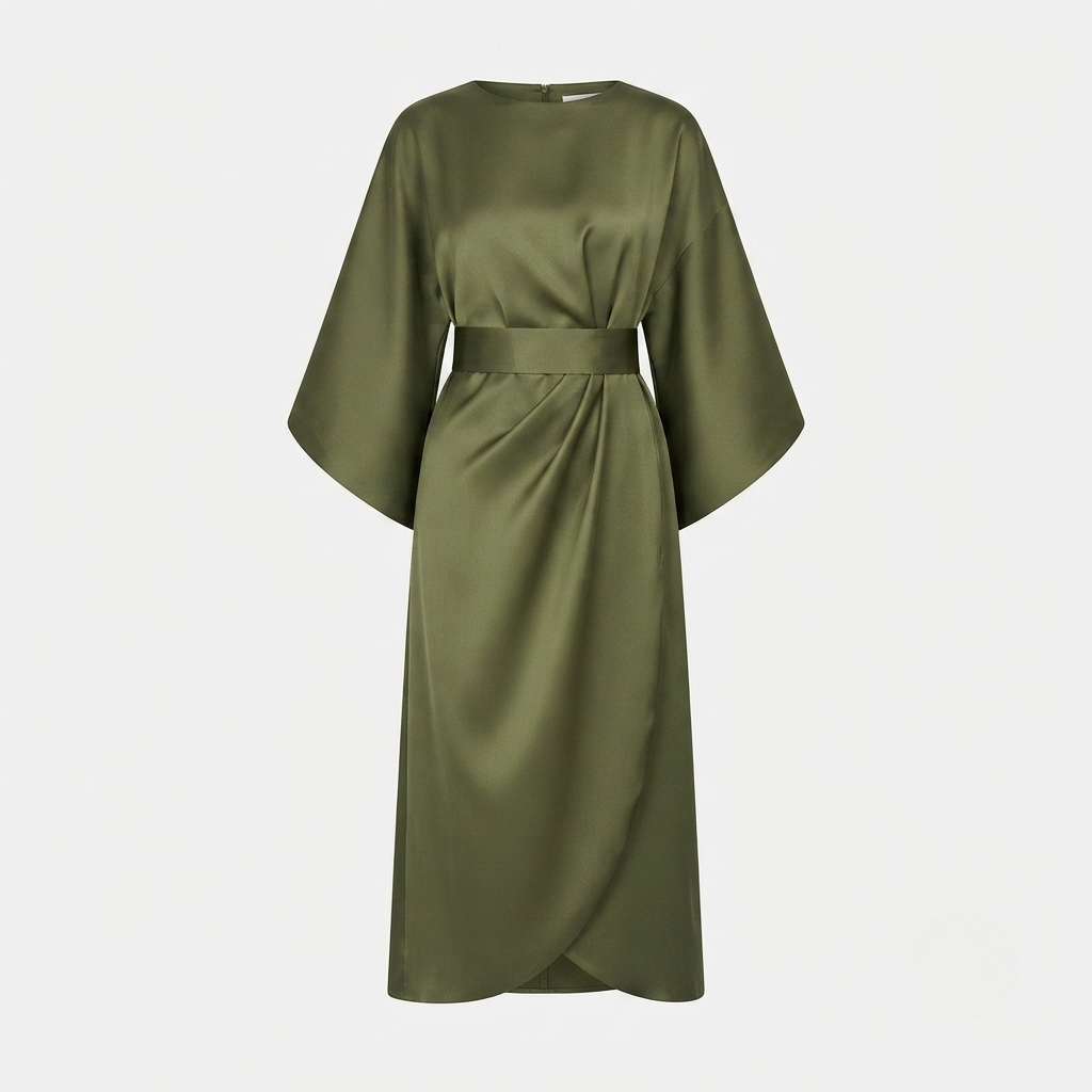 Charlotte Bellini | Elegant Belted Midi Dress For Women