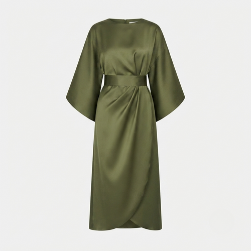 Charlotte Bellini | Elegant Belted Midi Dress For Women