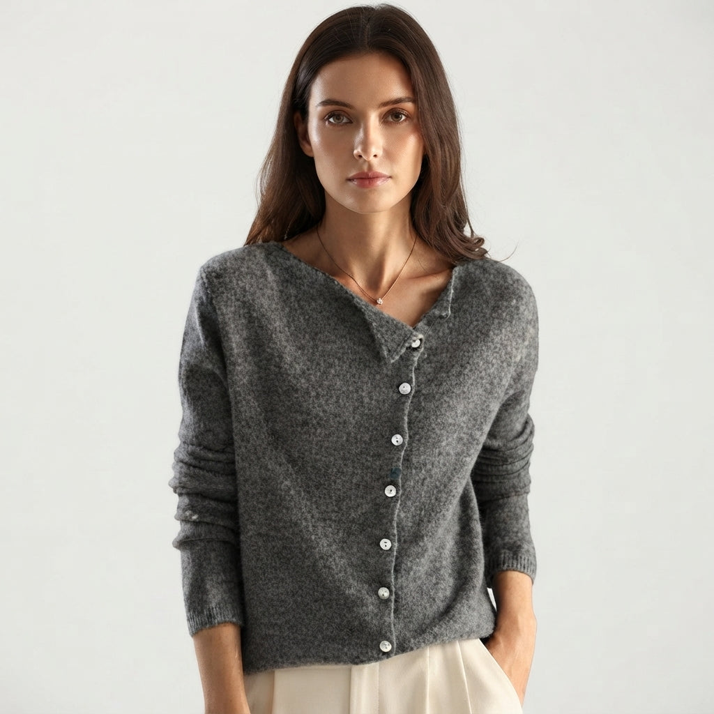 Charlotte Pennington | Asymmetric Button Cardigan