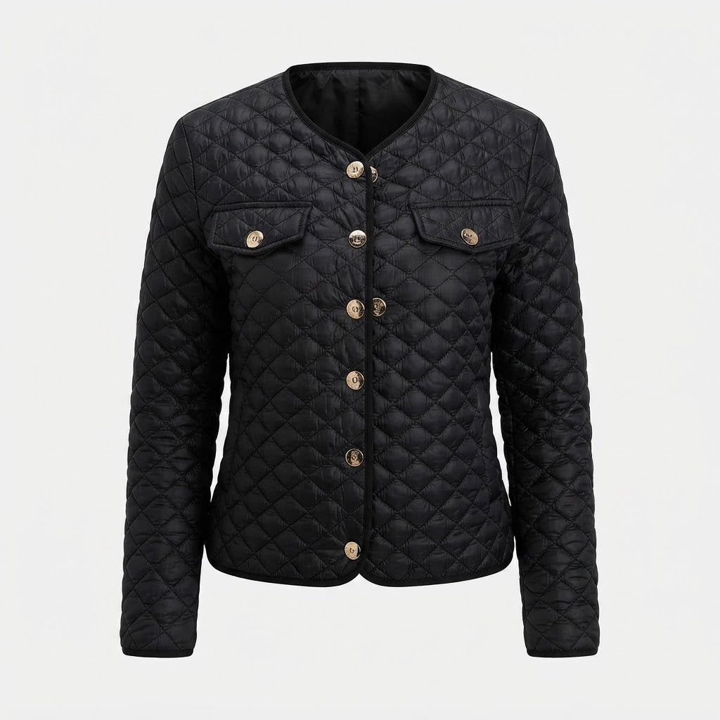 Clementine Barlow | Diamond-Quilted Short Padded Coat