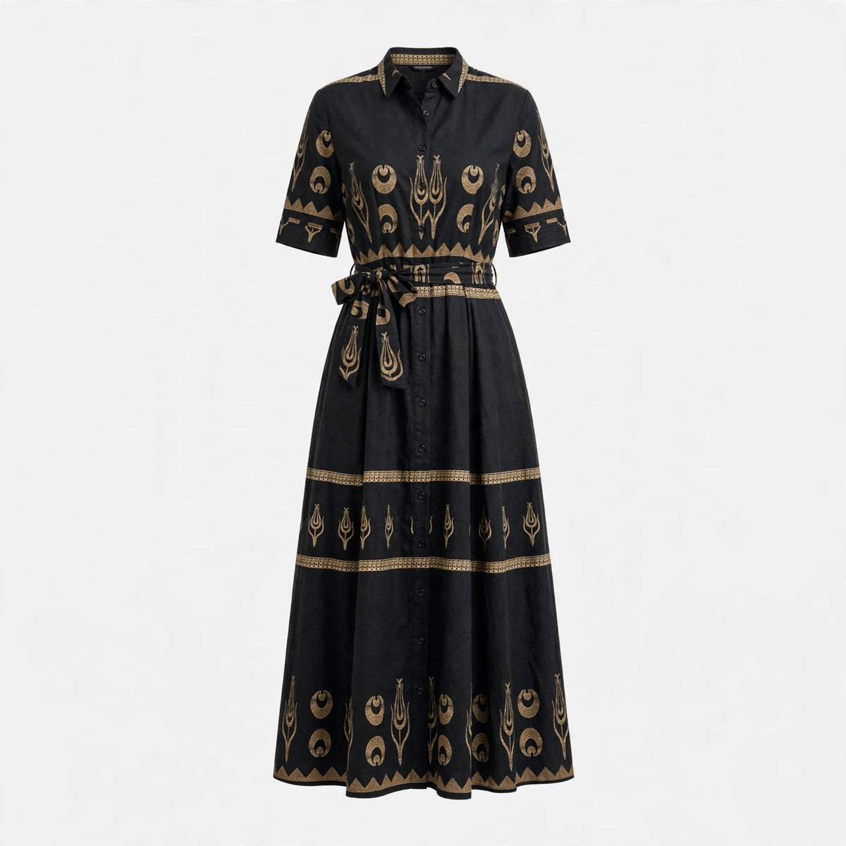 Matilda Brennan | Cotton Maxi Dress With Tribal Print