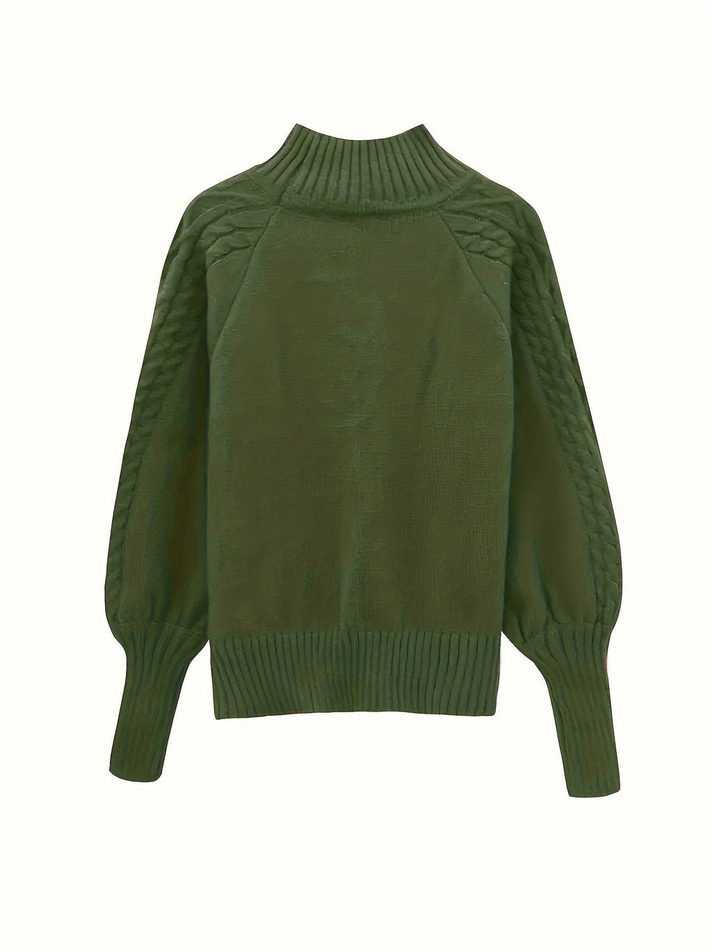 Clara Sutcliffe | Cosy Cable-Knit Mock Neck Sweater