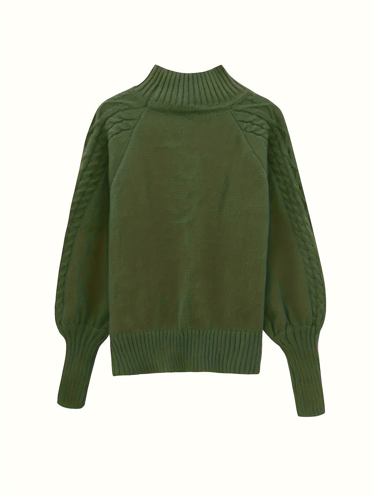 Clara Sutcliffe | Cosy Cable-Knit Mock Neck Sweater